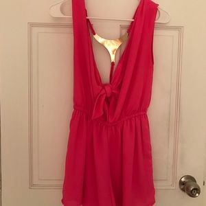 Hot pink romper